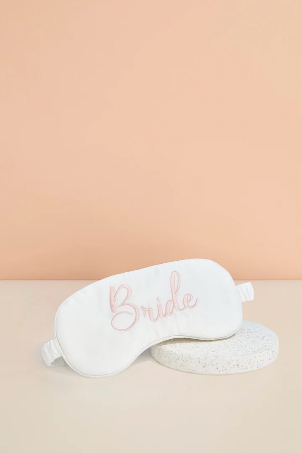 Bride Satin Eyemask - White