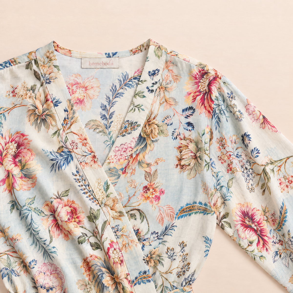 Bijou Maxi Robe - Blue Print