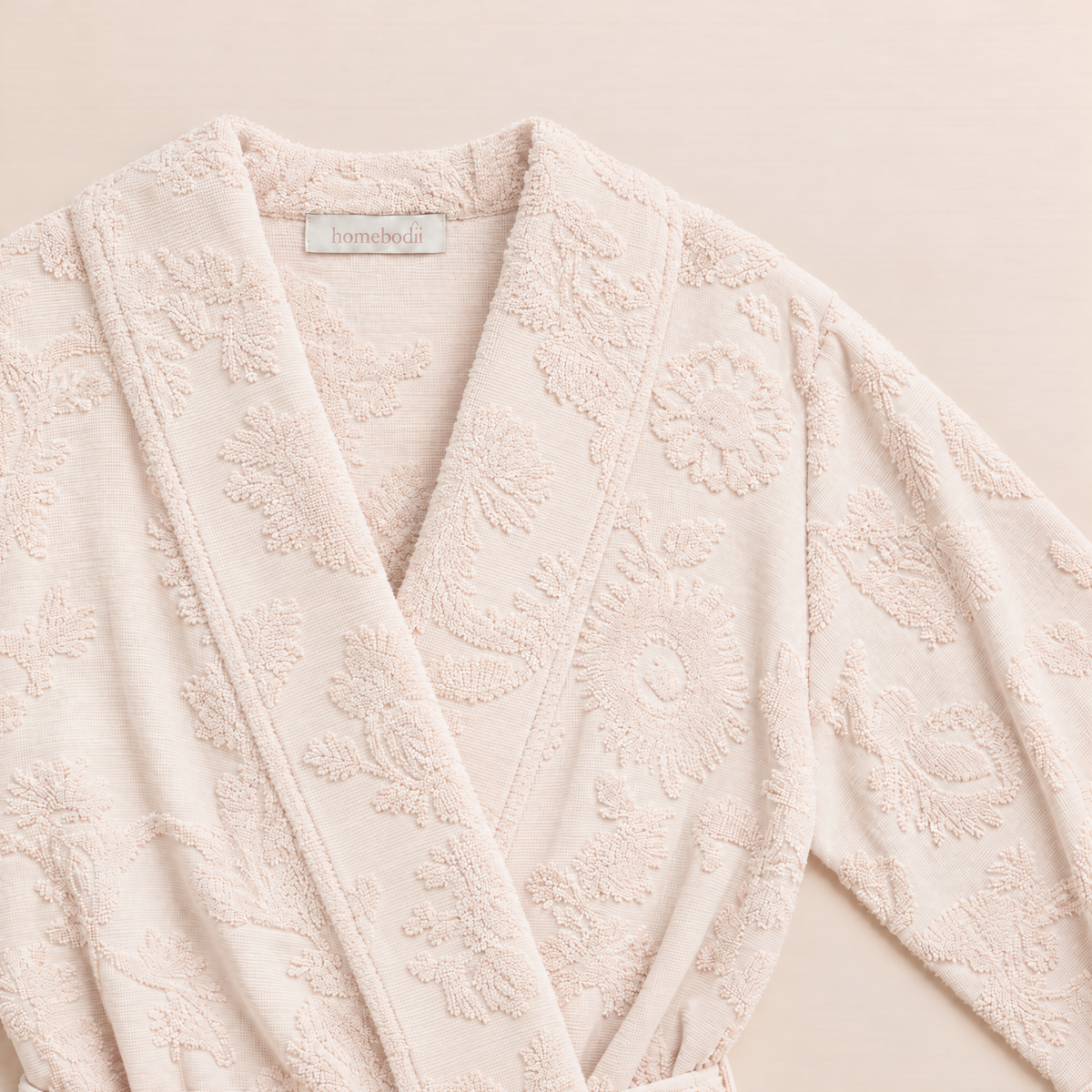 Bondi Towelling Robe - Blush