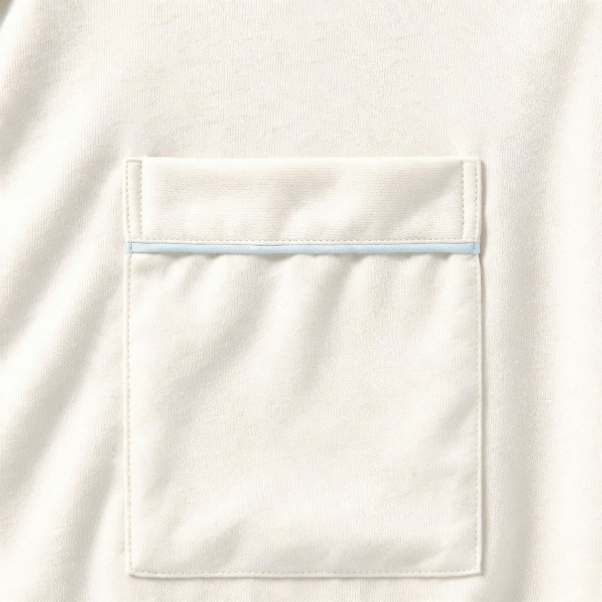 Mila Bamboo Lounge Pyjama Set – White with Blue