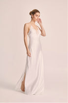homebodii white long sian slip for women with elegant design