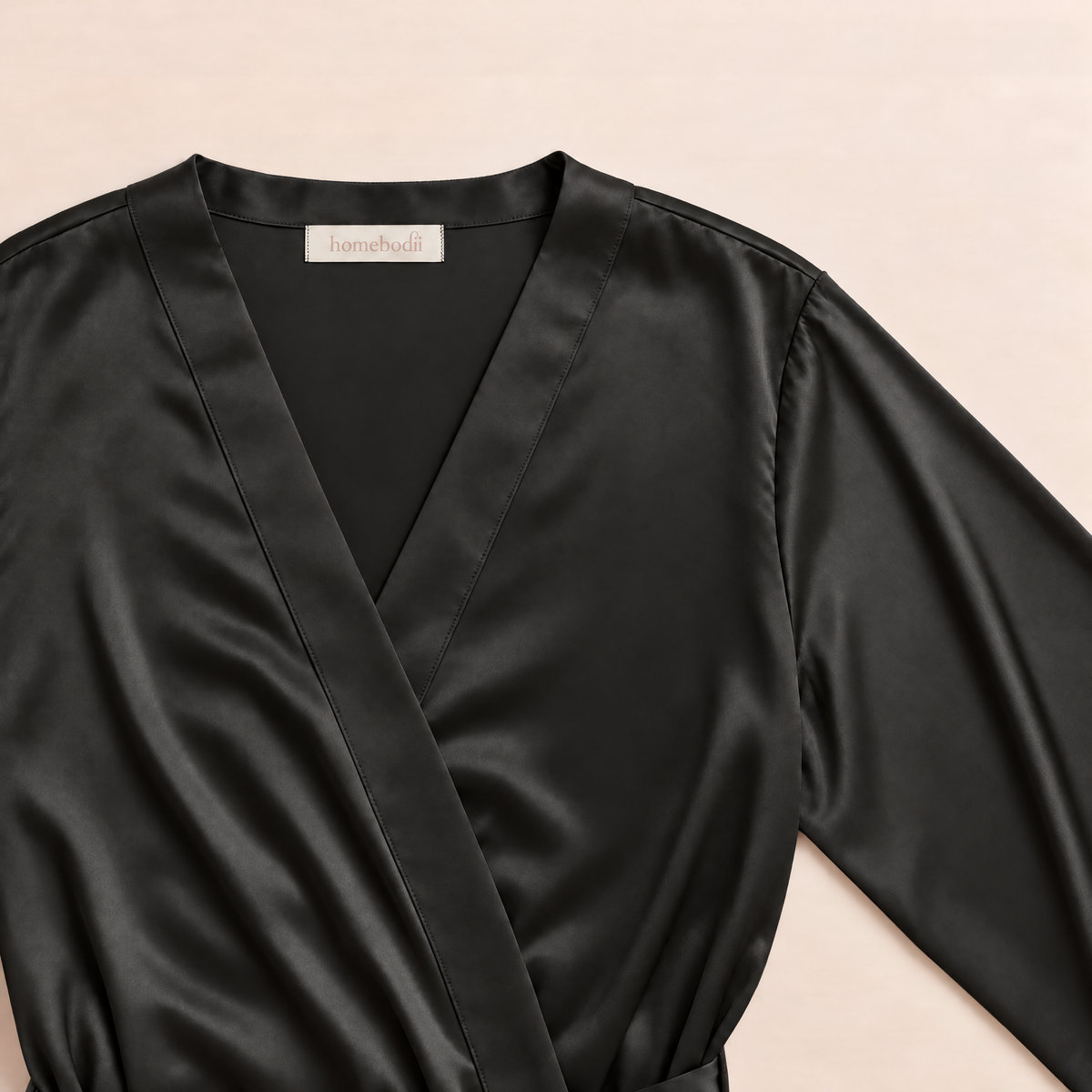 Peyton Long Robe  -  Black