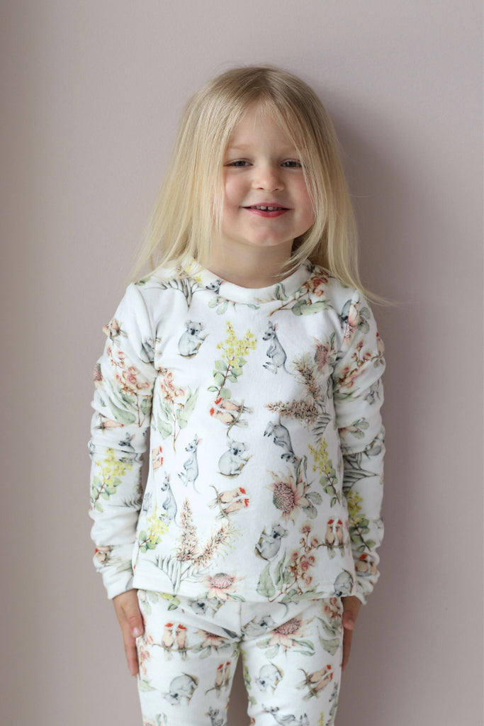 Australiana Knit Fleece Kids Pyjama Set | Homebodii