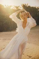 Persphone Luxury Womens Chiffon Robe  White | Homebodii