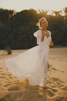 Persphone Luxury Womens Chiffon Robe  White | Homebodii