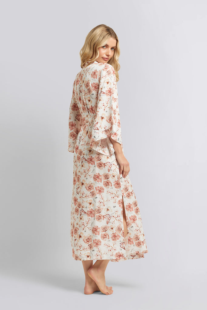 Kelly Smith Viscose Exclusive Print Robe | Homebodii