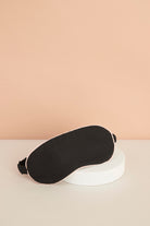 Eva Tencel™ Eye Mask  Black With Blush Piping | Homebodii