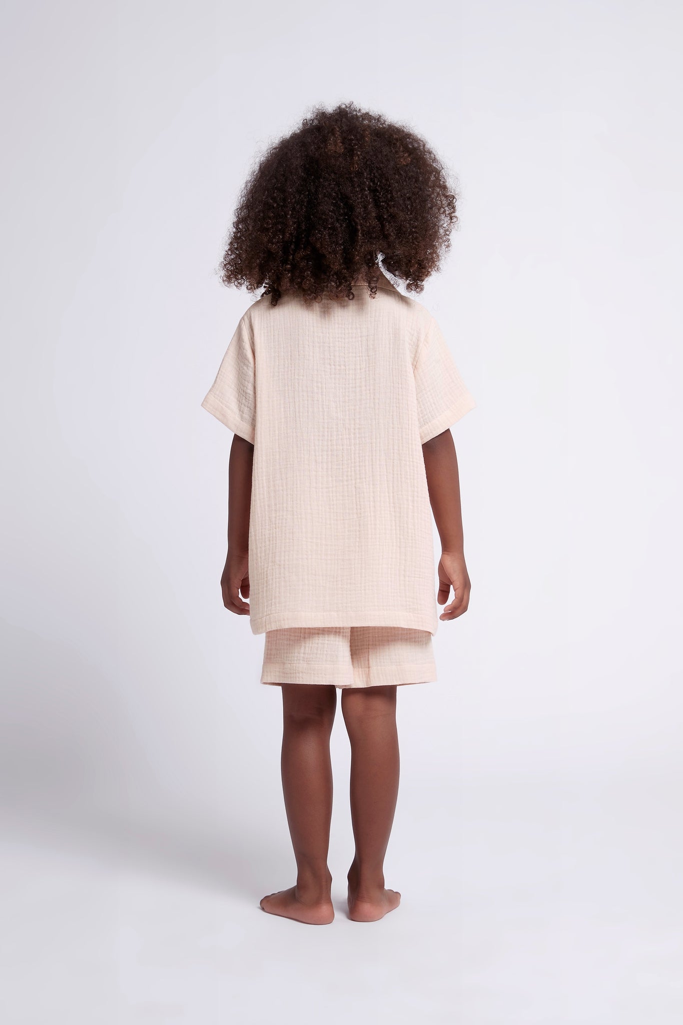 Piper Bubble Cotton Personalised Childrens Short Pyjama Set  Blush | Homebodii