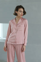 Toni Womens Personalised Satin Pyjama Lounge Set  Rust | Homebodii